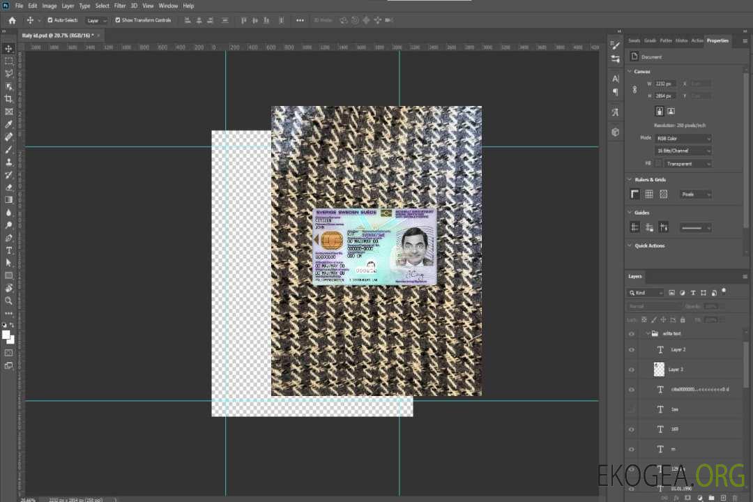 Photolook d'identité suédoise AVANT template Photolook d'identité suédoise AVANT template